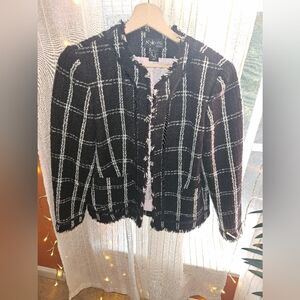 Style & Co Black and White Tweed Jacket